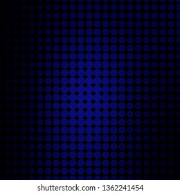 Dark BLUE vector backdrop with circles. Abstract decorative design in gradient style with bubbles. Pattern for business ads.