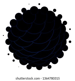 Dark BLUE vector backdrop with circles. Abstract decorative design in gradient style with bubbles. Pattern for wallpapers, curtains.