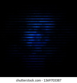 Dark BLUE vector backdrop with circles. Glitter abstract illustration with colorful drops. Pattern for business ads.