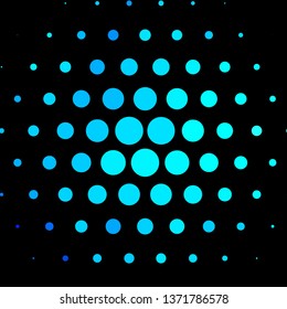 Dark BLUE vector backdrop with circles. Abstract decorative design in gradient style with bubbles. Design for posters, banners.