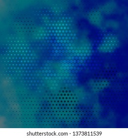 Dark BLUE vector backdrop with circles. Glitter abstract illustration with colorful drops. Pattern for websites, landing pages.