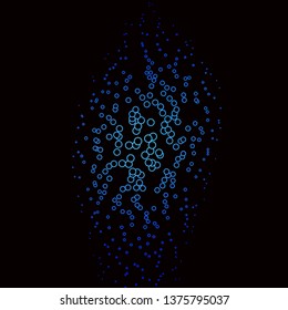 Dark BLUE vector backdrop with circles. Illustration with set of shining colorful abstract spheres. Pattern for websites, landing pages.