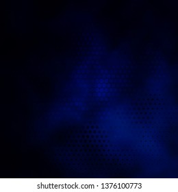 Dark BLUE vector backdrop with circles. Colorful illustration with gradient dots in nature style. Design for your commercials.