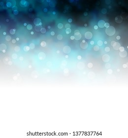 Dark BLUE vector backdrop with circles. Abstract colorful disks on simple gradient background. Pattern for wallpapers, curtains.