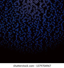 Dark BLUE vector backdrop with circles. Abstract colorful disks on simple gradient background. Pattern for business ads.