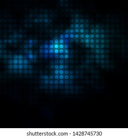 Dark BLUE vector backdrop with circles. Abstract illustration with colorful spots in nature style. Pattern for business ads.