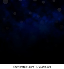 Dark BLUE vector backdrop with circles. Abstract illustration with colorful spots in nature style. New template for your brand book.