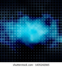 Dark BLUE vector backdrop with circles. Abstract illustration with colorful spots in nature style. Pattern for websites, landing pages.
