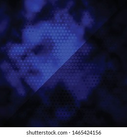 Dark BLUE vector backdrop with circles. Abstract illustration with colorful spots in nature style. Design for posters, banners.