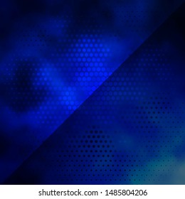 Dark BLUE vector backdrop with circles. Abstract illustration with colorful spots in nature style. Design for your commercials.