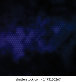 Dark BLUE vector backdrop with circles. Abstract colorful disks on simple gradient background. Pattern for booklets, leaflets.