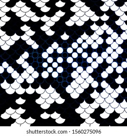 Dark BLUE vector backdrop with circles. Colorful illustration with gradient dots in nature style. Design for posters, banners.