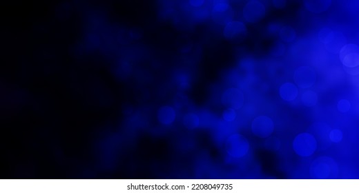 Dark BLUE vector backdrop with circles. Abstract illustration with colorful spots in nature style. Pattern for websites, landing pages.