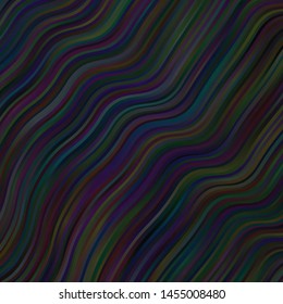 Dark BLUE vector backdrop with circular arc. Colorful abstract illustration with gradient curves. Pattern for websites, landing pages.