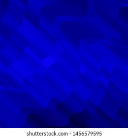 Dark BLUE vector backdrop with circular arc. Colorful illustration, which consists of curves. Pattern for commercials, ads.