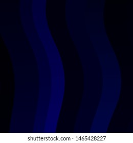 Dark BLUE vector backdrop with circular arc. Brand new colorful illustration with bent lines. Template for your UI design.