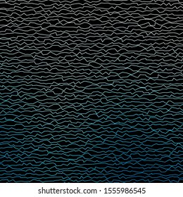 Dark BLUE vector backdrop with circular arc. Colorful illustration in abstract style with bent lines. Template for cellphones.
