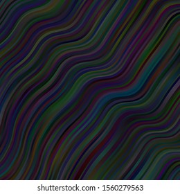 Dark BLUE vector backdrop with circular arc. Colorful abstract illustration with gradient curves. Pattern for websites, landing pages.