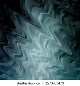 Dark BLUE vector backdrop with circular arc. Bright illustration with gradient circular arcs. Pattern for business booklets, leaflets