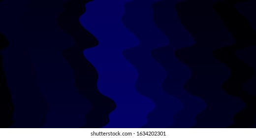 Dark BLUE vector backdrop with circular arc. Colorful abstract illustration with gradient curves. Template for cellphones.