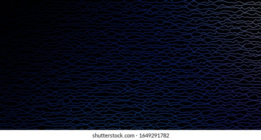 Dark BLUE vector backdrop with circular arc. Colorful illustration with curved lines. Design for your business promotion.