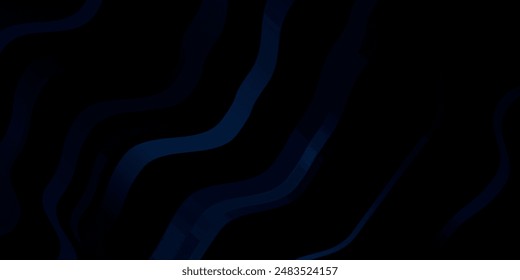 Dark BLUE vector backdrop with circular arc. Colorful illustration in circular style with lines. Template for your UI design.