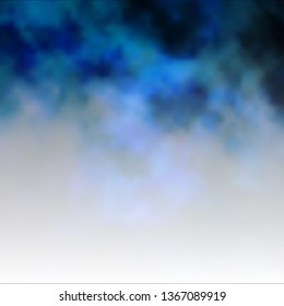 Dark BLUE vector backdrop with cumulus. Abstract colorful clouds on gradient illustration. Template for landing pages.