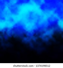 Dark BLUE vector backdrop with cumulus. Colorful illustration with abstract gradient clouds. Pattern for your commercials.