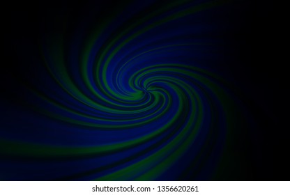 Dark BLUE vector backdrop with curved lines. Glitter abstract illustration with wry lines. A completely new template for your design.