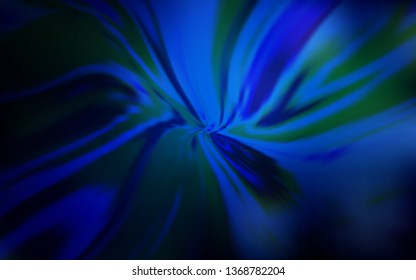 Dark BLUE vector backdrop with curved lines. Colorful illustration in simple style with gradient. New composition for your brand book.