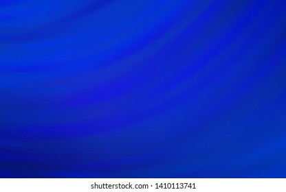 Dark BLUE vector backdrop with curved lines. Colorful illustration in simple style with gradient. A completely new design for your business.