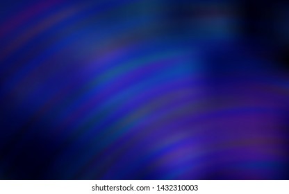 Dark BLUE vector backdrop with curved lines. Geometric illustration in abstract style with gradient.  A completely new design for your business.