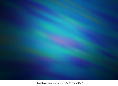 Dark BLUE vector backdrop with curved lines. Colorful abstract illustration with gradient lines. Template for cell phone screens.