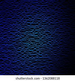 Dark BLUE vector backdrop with curves. Colorful geometric sample with gradient curves.  Design for your business promotion.