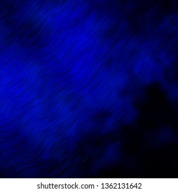 Dark BLUE vector backdrop with curves. Illustration in halftone style with gradient curves. Best design for your posters, banners.