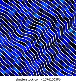 Dark BLUE vector backdrop with curves. Colorful illustration with curved lines. Best design for your ad, poster, banner.