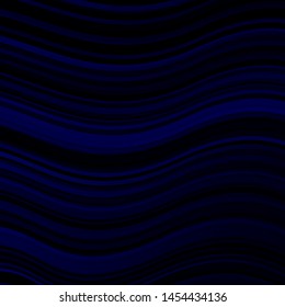 Dark BLUE vector backdrop with curves. Colorful illustration in circular style with lines. Pattern for websites, landing pages.