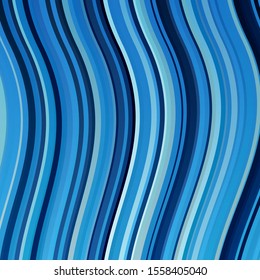 Dark BLUE vector backdrop with curves. Abstract illustration with gradient bows. Template for cellphones.