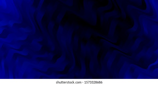 Dark BLUE vector backdrop with curves. Colorful illustration with curved lines. Best design for your ad, poster, banner.