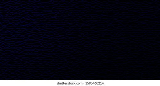 Dark BLUE vector backdrop with curves. Bright illustration with gradient circular arcs. Pattern for websites, landing pages.