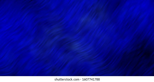 Dark BLUE vector backdrop with curves. Abstract gradient illustration with wry lines. Smart design for your promotions.