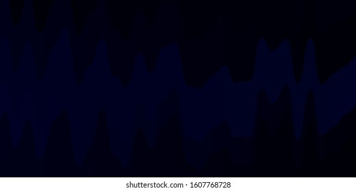 Dark BLUE vector backdrop with curves. Colorful illustration in abstract style with bent lines. Best design for your posters, banners.