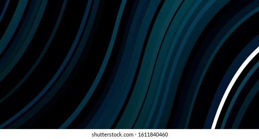 Dark BLUE vector backdrop with curves. Illustration in halftone style with gradient curves. Smart design for your promotions.