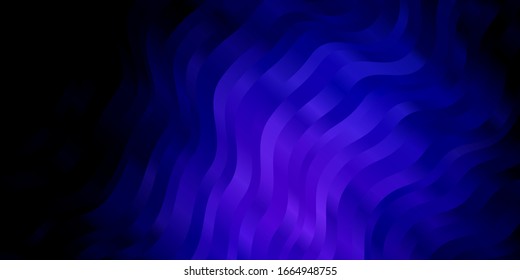 Fondo vector azul oscuro con curvas. Ilustración degradada en estilo simple con arcos. Patrón para sitios web, páginas de inicio.