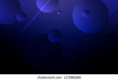 Dark BLUE vector backdrop with dots. Glitter abstract illustration with blurred drops of rain. Pattern can be used for futuristic ad, booklets.