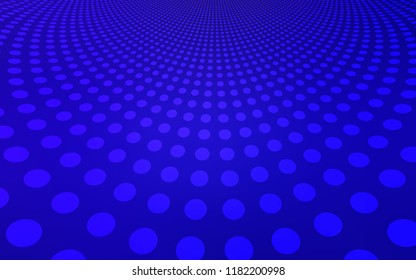 Dark BLUE vector backdrop with dots. Abstract illustration with colored bubbles in nature style. Pattern can be used as texture of wallpapers.