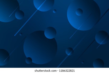 Dark BLUE vector backdrop with dots. Modern abstract illustration with colorful water drops. Pattern can be used for beautiful websites.