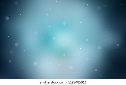 Dark BLUE vector backdrop with dots. Beautiful colored illustration with blurred circles in nature style. New design for ad, poster, banner of your website.