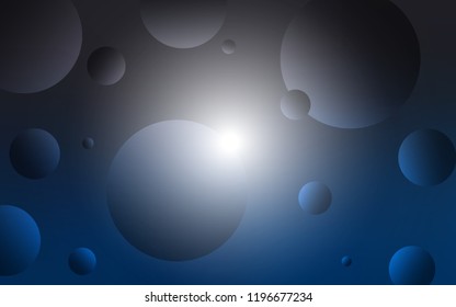 Dark BLUE vector backdrop with dots. Beautiful colored illustration with blurred circles in nature style. Pattern can be used for ads, leaflets.