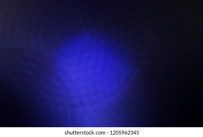 Dark BLUE vector backdrop with dots. Glitter abstract illustration with blurred drops of rain. Pattern can be used for ads, leaflets.